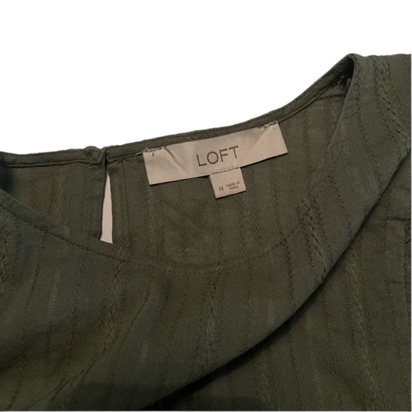 LOFT Women’s Long Sleeve Embroidered Blouse with Ruffles Size Medium - Picture 7 of 7